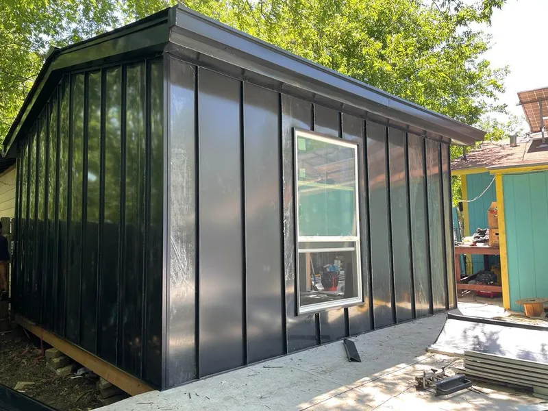 Black standing seam metal wall panels for Metal Roof Installation in Sammamish